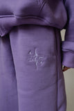 Grape Cropped Zip Hoodie & Baggy Shorts Set