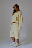 Butter Cropped Zip Hoodie & Baggy Shorts Set