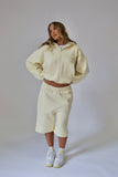 Butter Cropped Zip Hoodie & Baggy Shorts Set