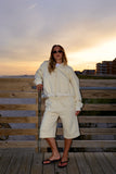 Butter Cropped Zip Hoodie & Baggy Shorts Set