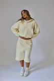 Butter Cropped Zip Hoodie & Baggy Shorts Set