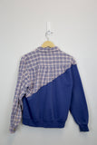 Split Flannel Crewneck Medium