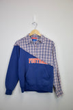 Split Flannel Crewneck Medium