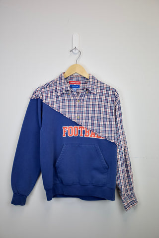 Split Flannel Crewneck Medium