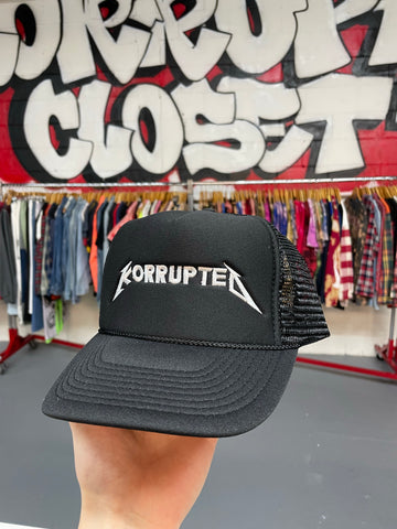Korrupted Trucker Hat Black